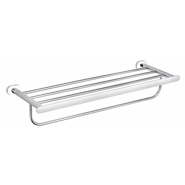 Полка для полотенец Rav Slezak YUKON YUA0704CB, хром/белый. Фото 1