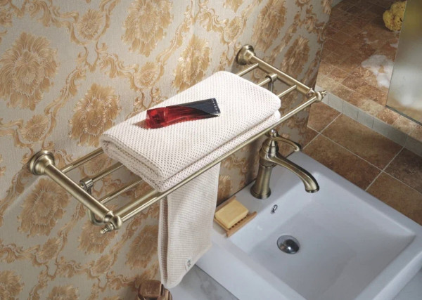 Полка для полотенец Rose RG1108Q, бронза. Фото 3