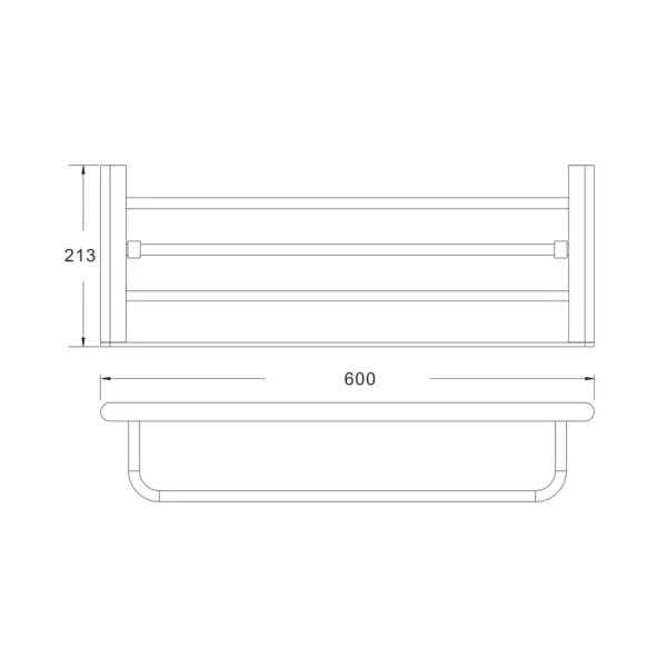 Полка для полотенец Rose RG1708, хром. Фото 2