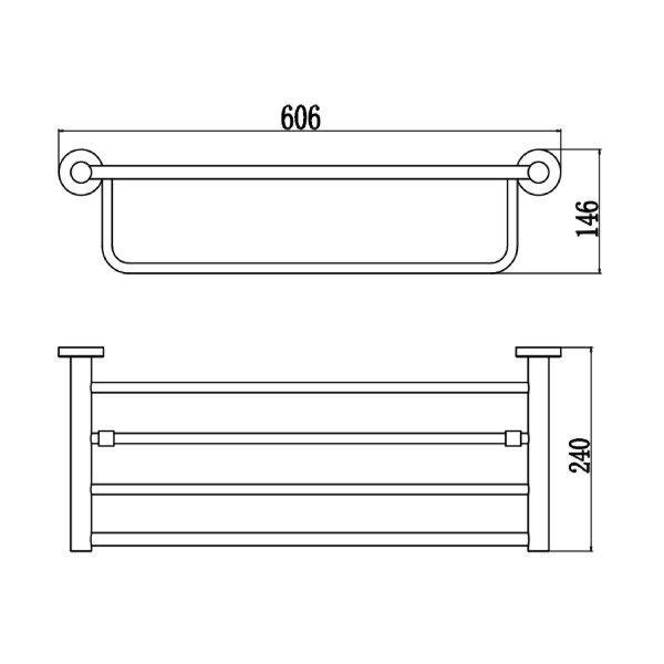 Полка для полотенец Savol S-005644, сатин. Фото 2