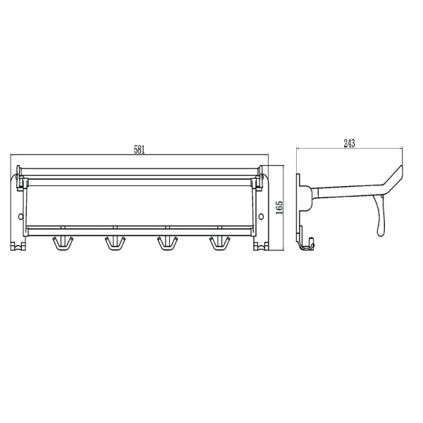 Полка для полотенец Savol S-008099, хром. Фото 2