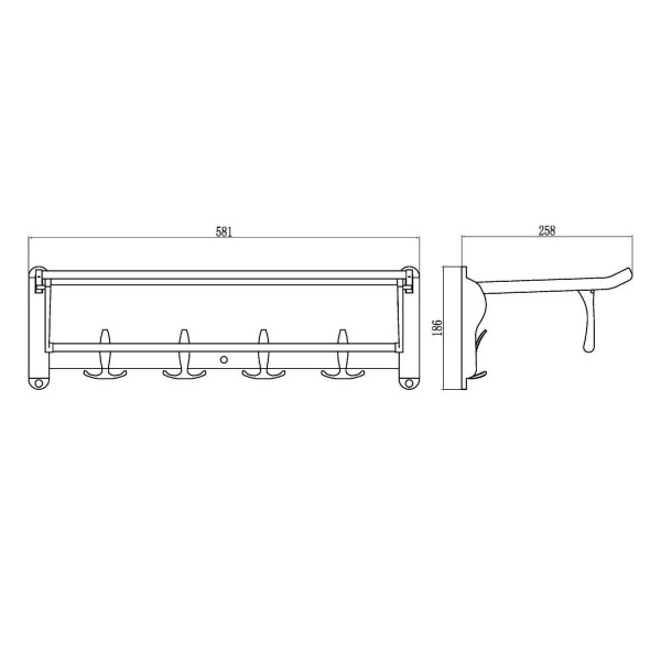 Полка для полотенец Savol S-06099C, бронза. Фото 2