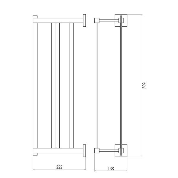 Полка для полотенец Savol S-06544C, бронза. Фото 2