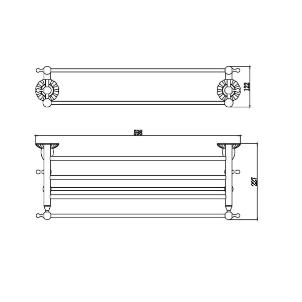 Полка для полотенец Savol S-08944C, бронза. Фото 2