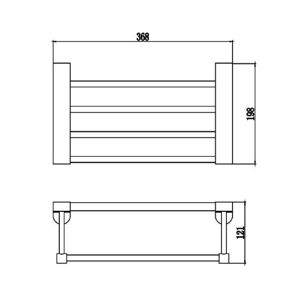 Полка для полотенец Savol S-407344, хром. Фото 2