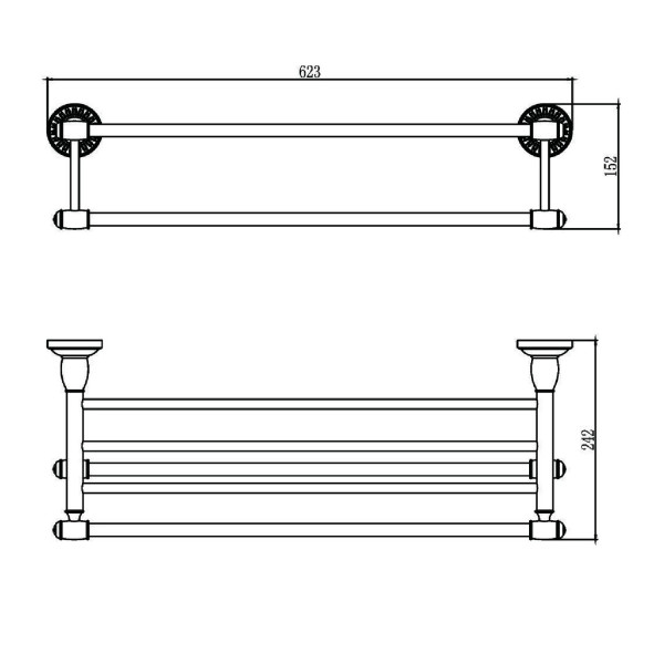 Полка для полотенец Savol S-606644C, бронза. Фото 2