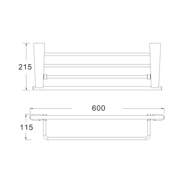 Полка для полотенец Shevanik SG5708C, белый. Фото 2