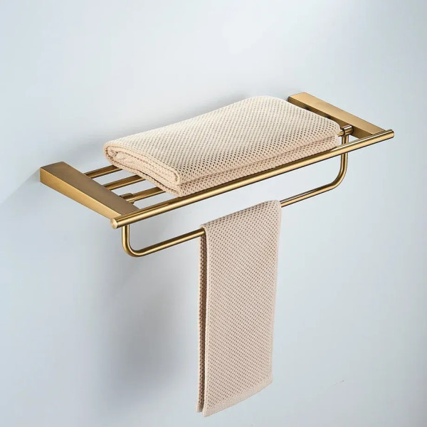 Полка для полотенец Shevanik SG5708G, золотой сатин. Фото 3