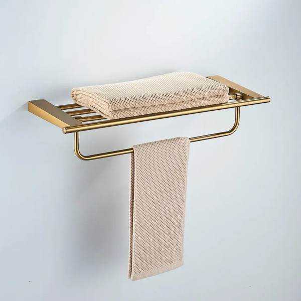 Полка для полотенец Shevanik SG5708G, золотой сатин. Фото 4