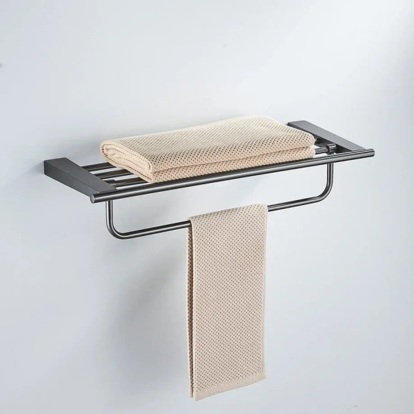 Полка для полотенец Shevanik SG5708T, оружейная сталь. Фото 4