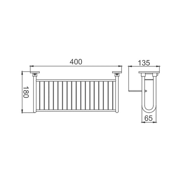 Полка металлическая D-Lin D201302, хром. Фото 2