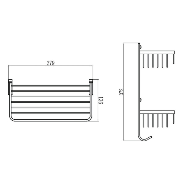 Полка Savol S-002522, хром. Фото 2