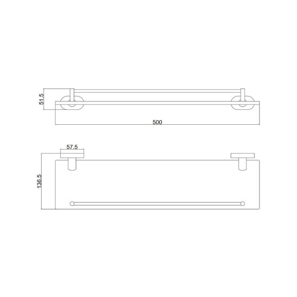 Полка стеклянная BELZ B90107, черный. Фото 2