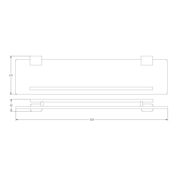 Полка стеклянная BELZ B90907, черный. Фото 2