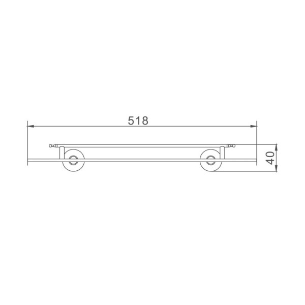 Полка стеклянная D-Lin D260100, хром. Фото 2