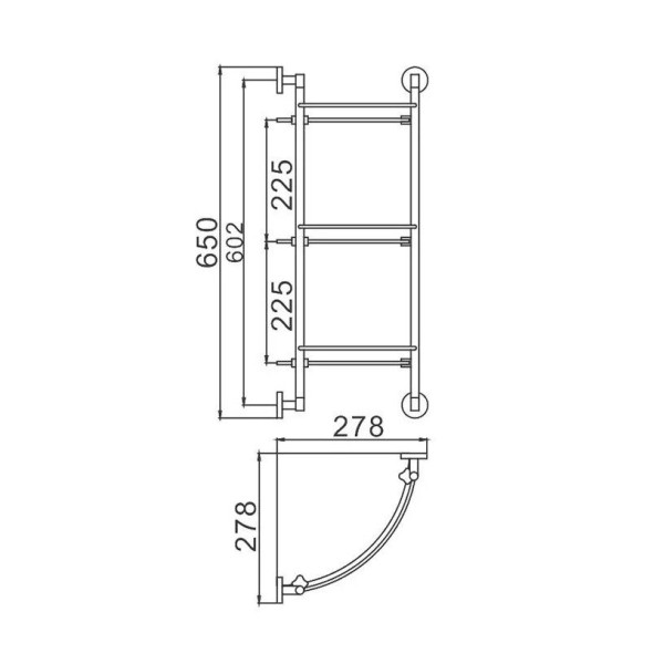 Полка стеклянная D-Lin D263100, хром. Фото 2