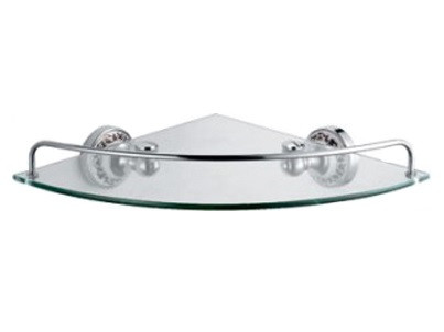 Полка стеклянная Fixsen Bogema угловая, хром (FX-78503A ). Фото 1