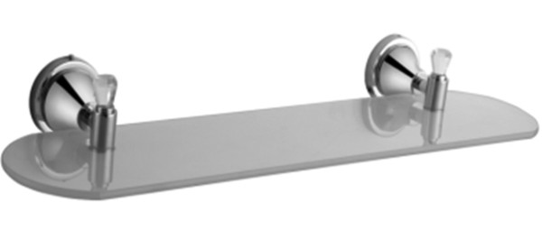 Полка стеклянная Fixsen Crystal, хром (SF-35003). Фото 1