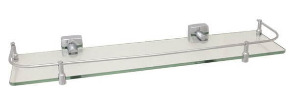 Полка стеклянная Fixsen Kvadro, хром (FX-61303В). Фото 1