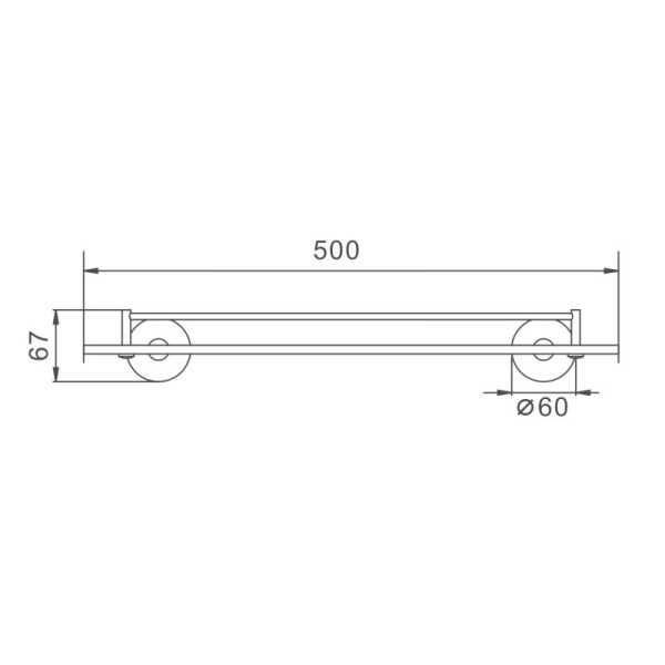 Полка стеклянная Haiba HB8307, сталь. Фото 2