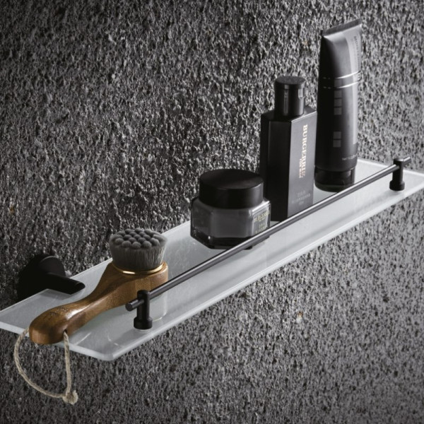 Полка стеклянная Haiba HB8707, черный. Фото 3