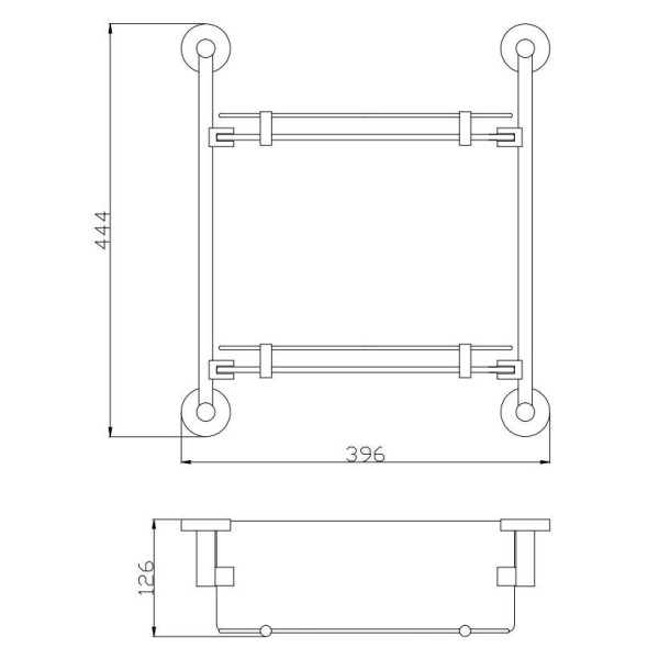 Полка стеклянная Rav Slezak COLORADO COA0802, хром. Фото 2