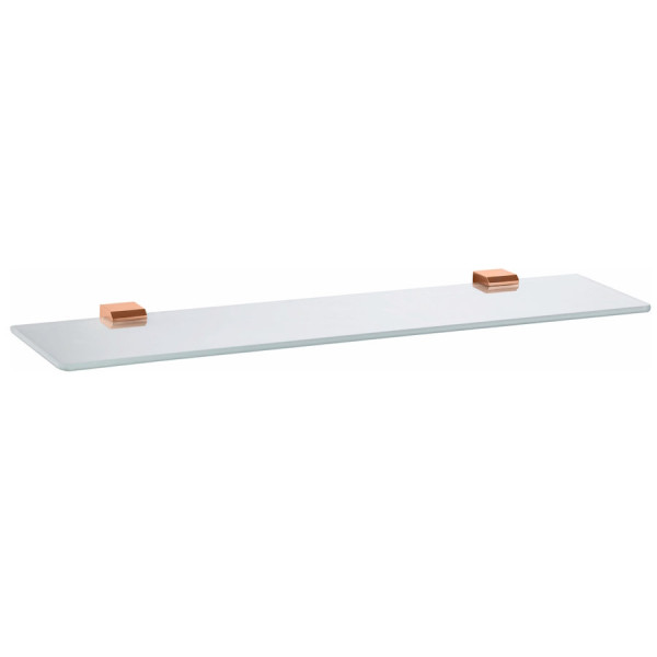Полка стеклянная Rav Slezak NIL NLA0900/60ZRL, розовое золото. Фото 1