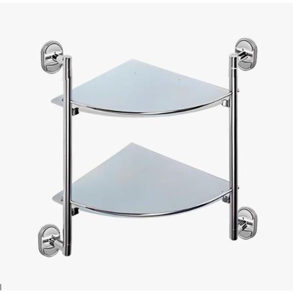 Полка стеклянная угловая D-Lin D262700, хром. Фото 1
