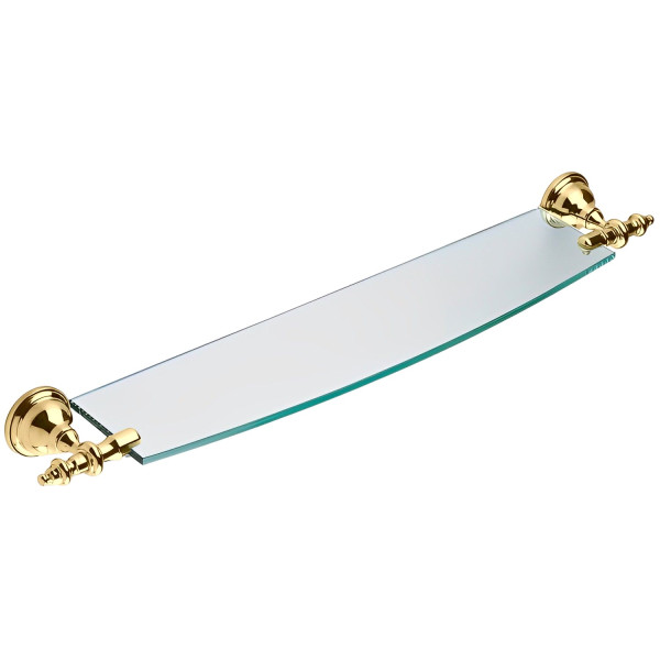 Полка стеклянная Webert Armony AM500701010, золото. Фото 1