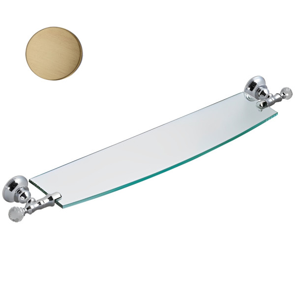 Полка стеклянная Webert Karenina KA500701065, бронза. Фото 1