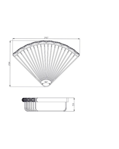 Полка угловая Bronze de Luxe WINDSOR K25014, бронза. Фото 2