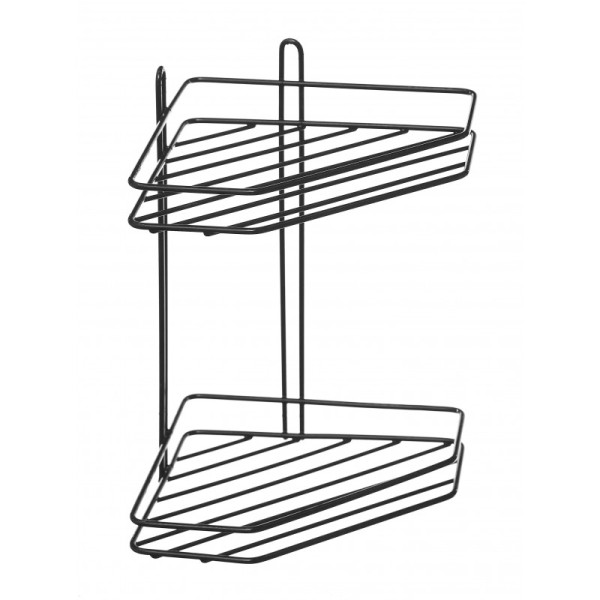 Полка угловая чёрная ZOLLEN THERMOPLAST-2 (арт.TH803642b) трапеция. Фото 1