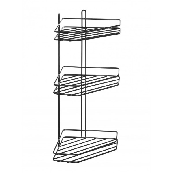 Полка угловая чёрная ZOLLEN THERMOPLAST-3 (арт.TH803643b) трапеция. Фото 1