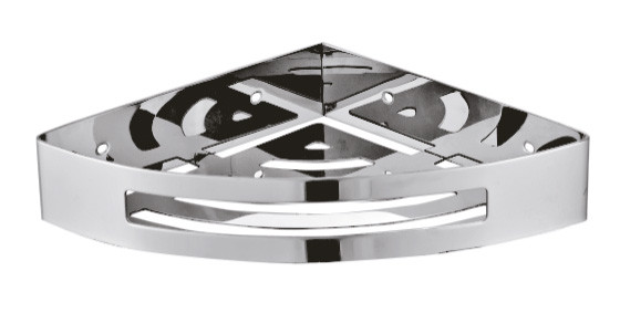 Полка угловая Fixsen Hotel одноэтажная, хром (FX-31003A). Фото 1