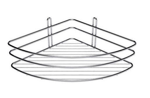 Полка угловая Fixsen одноэтажная, сталь, хром (FX-850-1). Фото 1