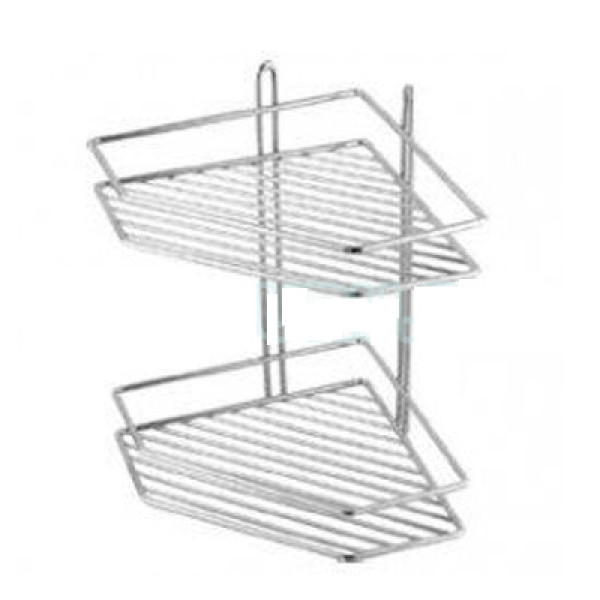 Полка угловая "Lider" (4026) трапеция, 2-х ярусная, 20*20*28 см. Фото 1