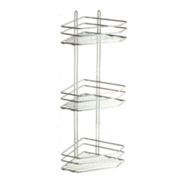 Полка угловая "Lider" (4027) трапеция, 3-х ярусная, 20*20*45 см. Фото 1