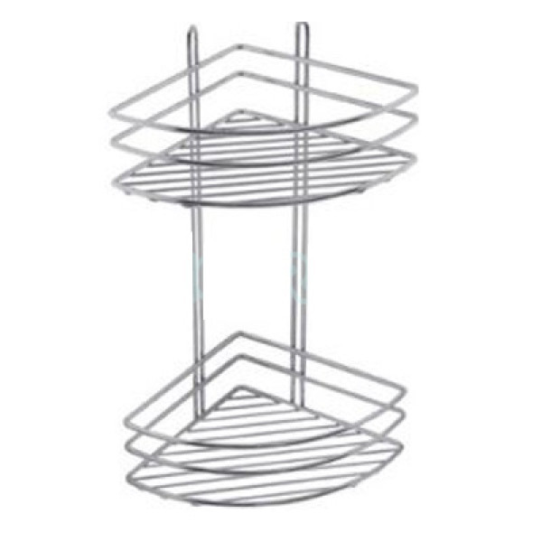 Полка угловая "Lider" (4229) полуовал, 2-х ярусная, 20*20*38,5 см. Фото 1