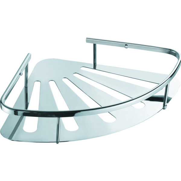 Полка угловая одноэтажная Azario подвесная, хром (AZ-836). Фото 1