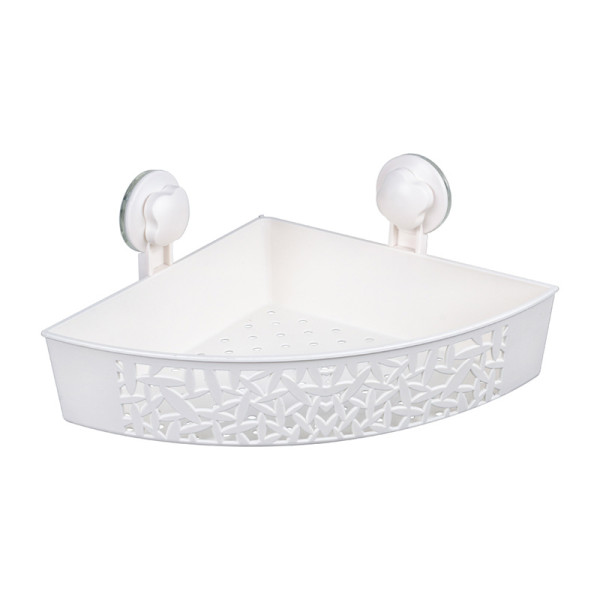 Полочка угловая Fixsen Grampus одноэтажная, пластик, белая (GR-7086). Фото 1