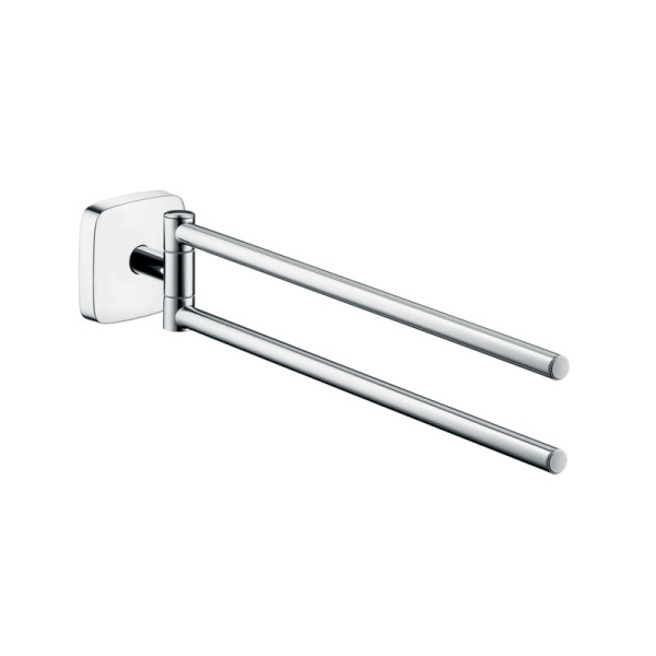 Полотенцедержатель Hansgrohe PuraVida, двухрожковый, хром (41512000). Фото 1