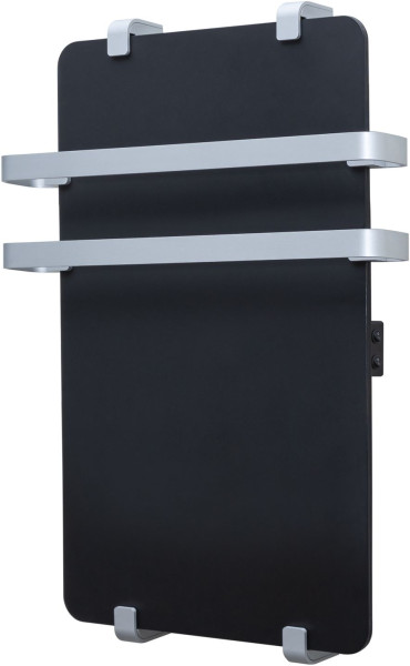 Полотенцесушитель электрический Allen Brau Infinity 100x44 с рейлингом 2.0 и креплением, серебро браш. Фото 1