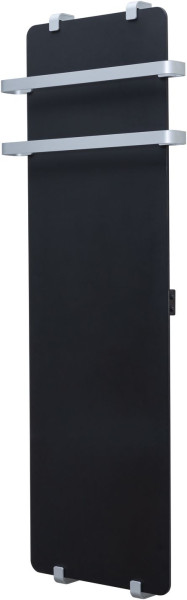 Полотенцесушитель электрический Allen Brau Infinity 120x44 с рейлингом 2.0 и креплением, серебро браш. Фото 1