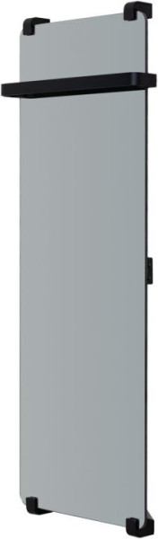 Полотенцесушитель электрический Allen Brau Infinity 120x44 с рейлингом и креплением, черный браш. Фото 1