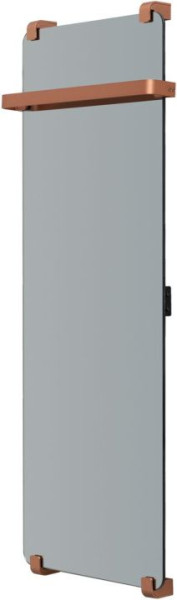 Полотенцесушитель электрический Allen Brau Infinity 120x44 с рейлингом и креплением, медь браш. Фото 1