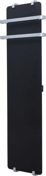 Полотенцесушитель электрический Allen Brau Infinity 140x44 с рейлингом 2.0 и креплением, серебро браш. Фото 1