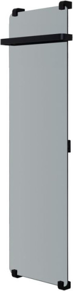 Полотенцесушитель электрический Allen Brau Infinity 140x44 с рейлингом и креплением, черный браш. Фото 1