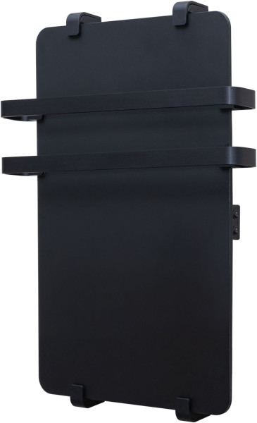 Полотенцесушитель электрический Allen Brau Infinity 60x44 с рейлингом 2.0 и креплением, черный матовый. Фото 1