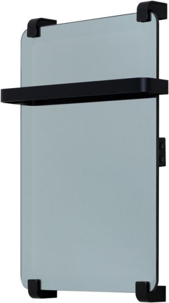 Полотенцесушитель электрический Allen Brau Infinity 60x44 с рейлингом и креплением, черный браш. Фото 1