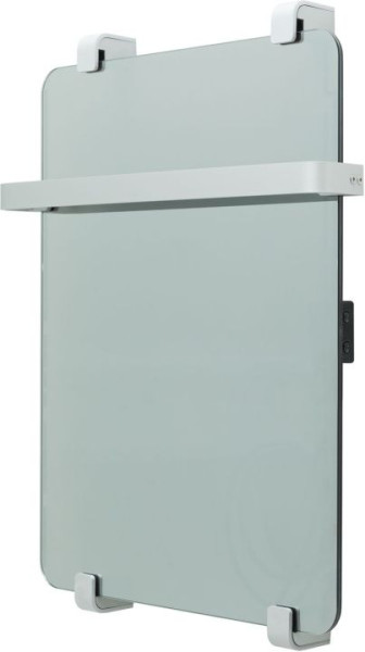 Полотенцесушитель электрический Allen Brau Infinity 60x44 с рейлингом и креплением, серебро браш. Фото 1